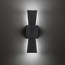 3_UltraLights Cylo 18"H Black Pearl ADA 0-10V LED Wall Sconce more views