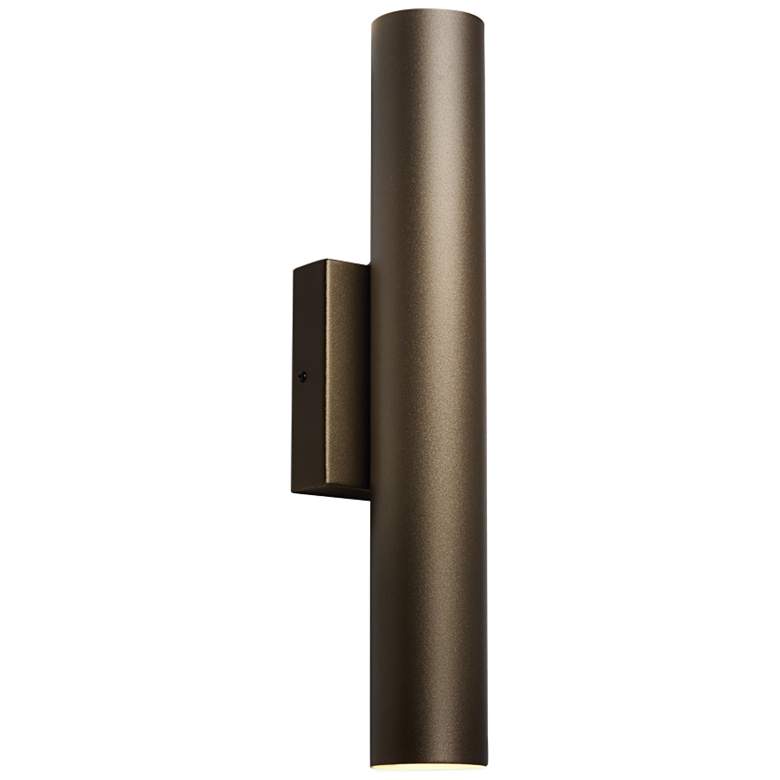Image 3 UltraLights Cylo 19.5" High Cast Bronze Modern LED Up-Down Wall Light