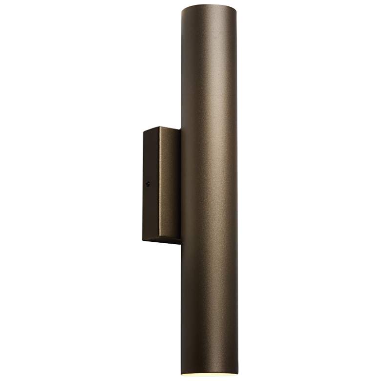 Image 3 UltraLights Cylo 19 1/2" High Cast Bronze LED Outdoor Wall Light