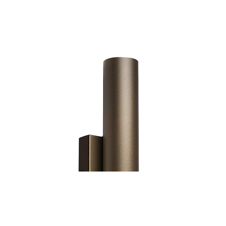 Image 4 UltraLights Cylo 19 1/2" High Cast Bronze LED Outdoor Wall Light more views