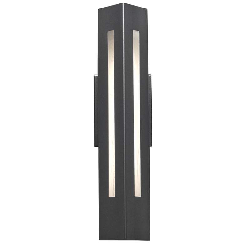 Image 1 UltraLights Cylo 19 1/2" High Dark Iron Triac LED Outdoor Wall Light