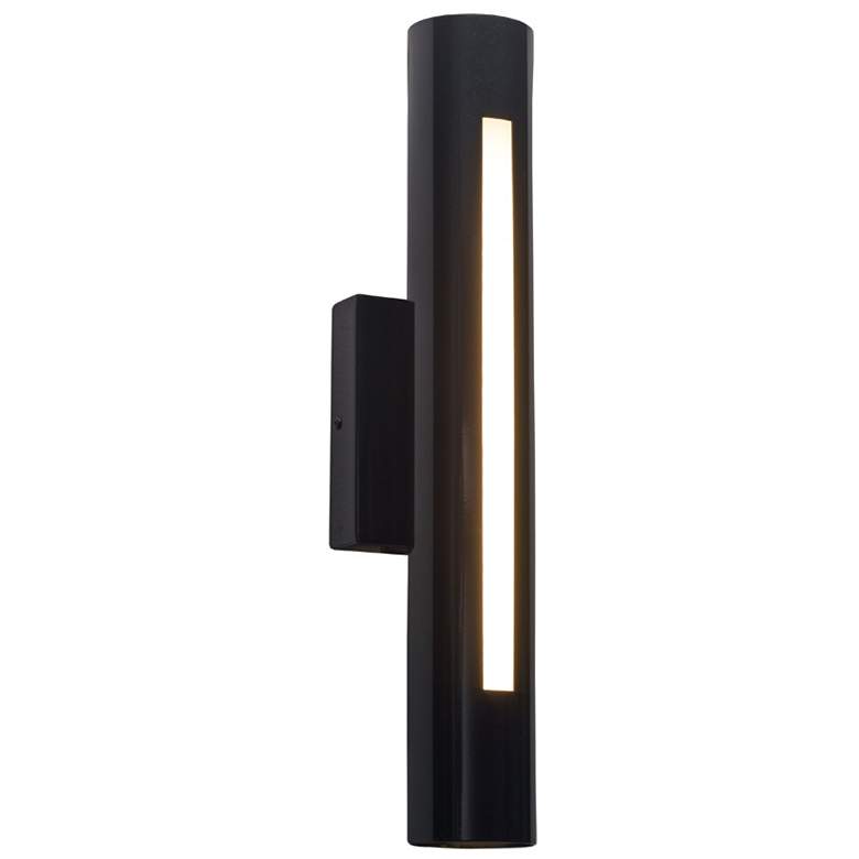 Image 1 UltraLights Cylo 19 1/2"H Black Pearl and Opal ADA 0-10V LED Sconce
