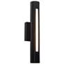 UltraLights Cylo 19 1/2"H Black Pearl and Opal ADA 0-10V LED Sconce