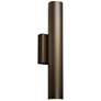 3_UltraLights Cylo 19 1/2"H Cast Bronze and Opal ADA LED Retrofit Sconce