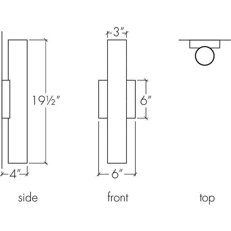 Image 6 UltraLights Cylo 19 1/2"H Cast Bronze and Opal ADA LED Retrofit Sconce more views