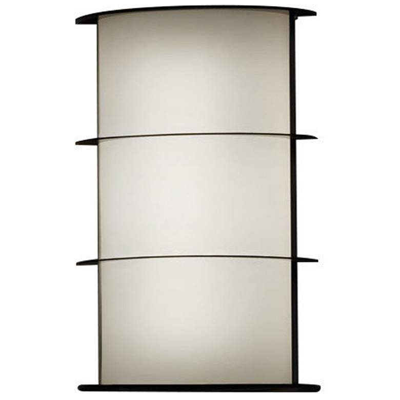 Image 1 UltraLights Ellipse 15" High Black LED Outdoor Wall Light