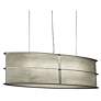 UltraLights Ellipse 36" Wide Smoked Silver Pendant Light