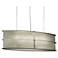 UltraLights Ellipse 36" Wide Smoked Silver Pendant Light