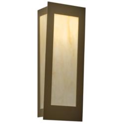 UltraLights Eo 18"H New Brass and Caramel Onyx ADA 0-10V LED Sconce