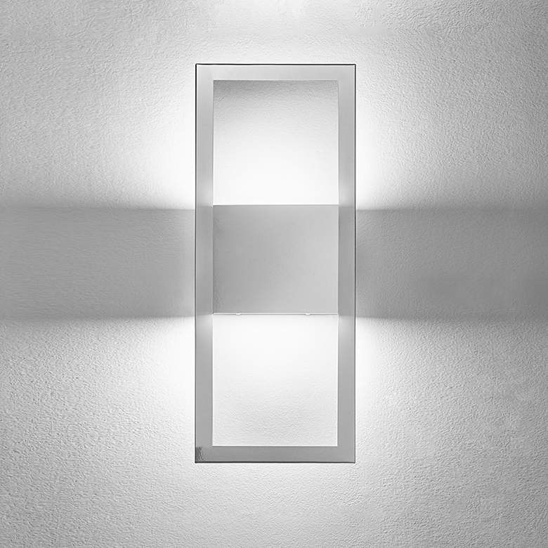 Image 1 UltraLights Eo 23 inch Chrome and Opal Acrylic ADA LED Wall Sconce