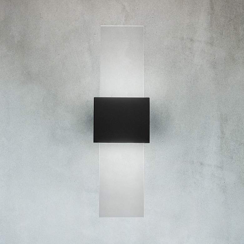 Image 2 UltraLights Eo 23" High Smoked Silver Triac LED Wall Sconce