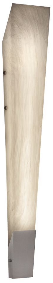 UltraLights Eo 48"H Chrome and White Swirl ADA LED Sconce Made to Order