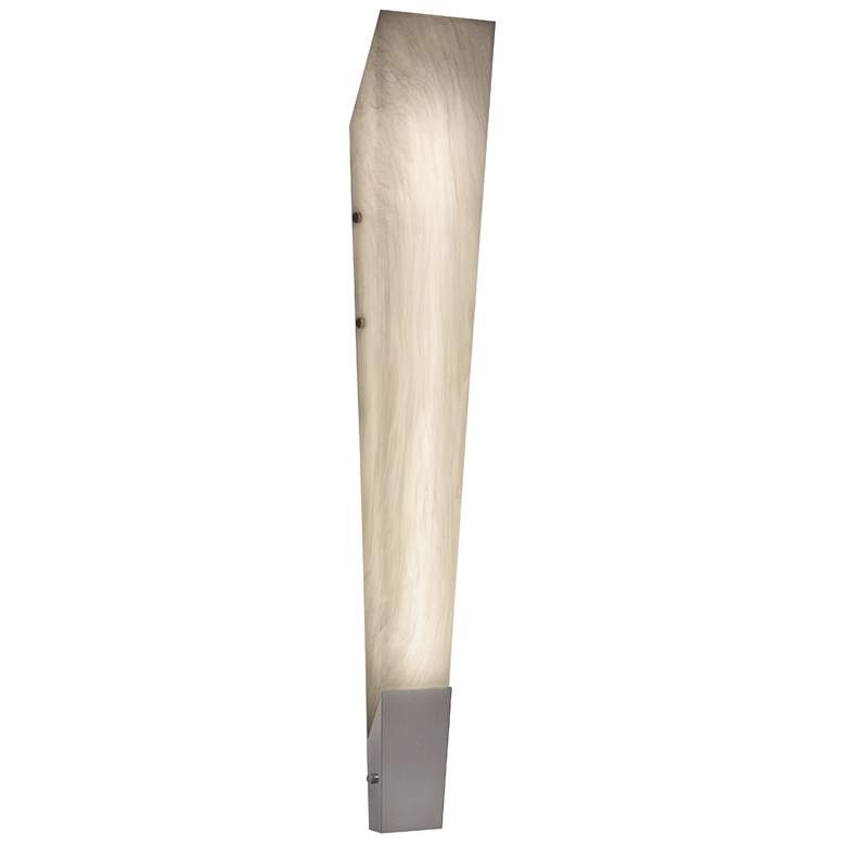 Image 1 UltraLights Eo 48" High Chrome and White Swirl ADA 0-10V LED Sconce