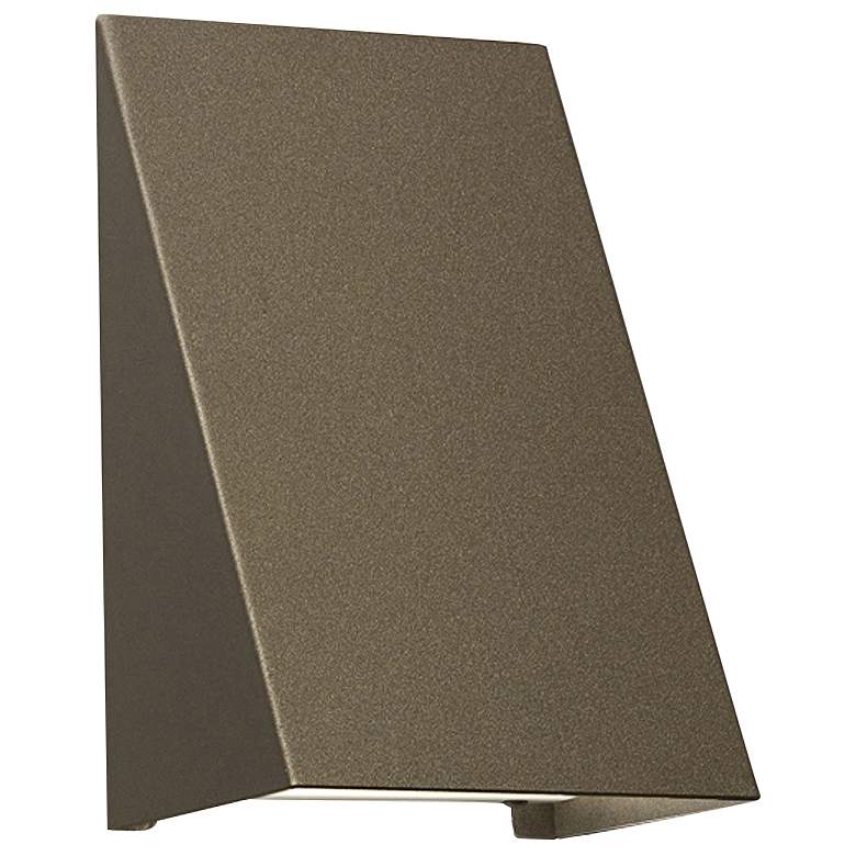 Image 1 UltraLights Fortis 10" High Black and Opal LED Outdoor Wall Light