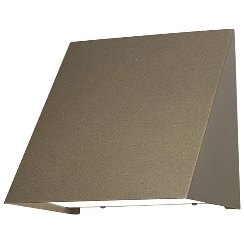Image 1 UltraLights Fortis 10"H Satin Pewter and Opal 0-10V LED Wall Sconce