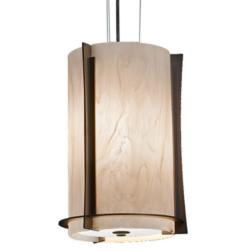 UltraLights Genesis 10" Wide Bronze and Caramel Triac LED Mini Pendant