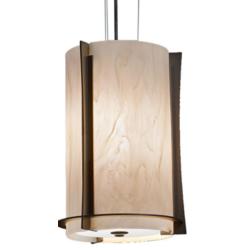 UltraLights Genesis 10"W Bronze and Caramel LED Retrofit Mini Pendant