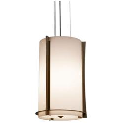 UltraLights Genesis 12"W Bronze Age and Opal 0-10V LED Mini Pendant
