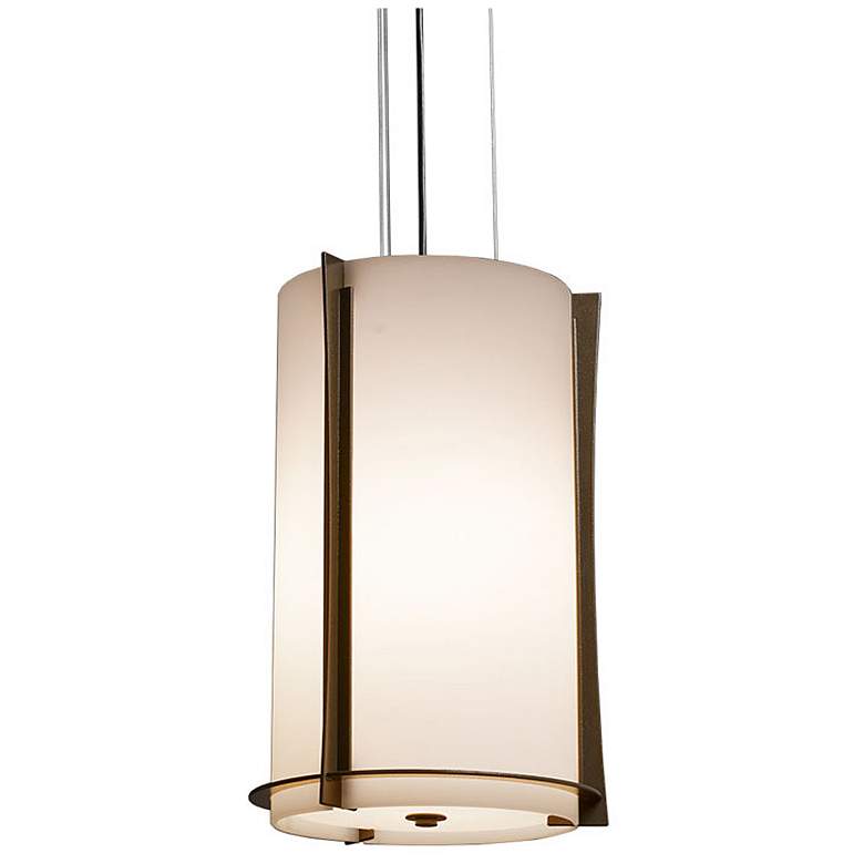 Image 1 UltraLights Genesis 12"W Bronze Age and Opal Triac LED Mini Pendant