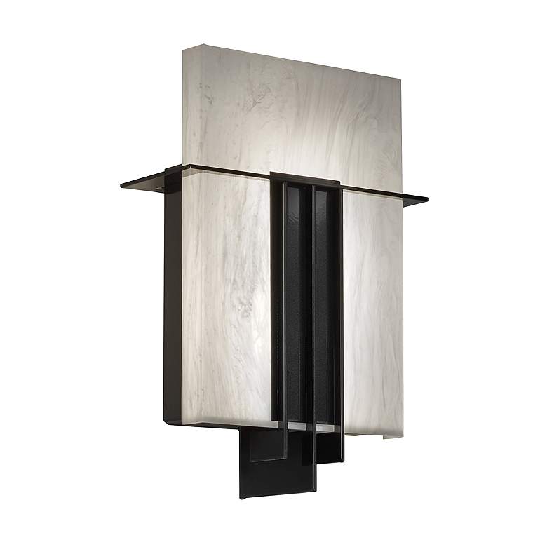Image 1 UltraLights Genesis 14" High Black Pearl ADA 0-10V LED Wall Sconce
