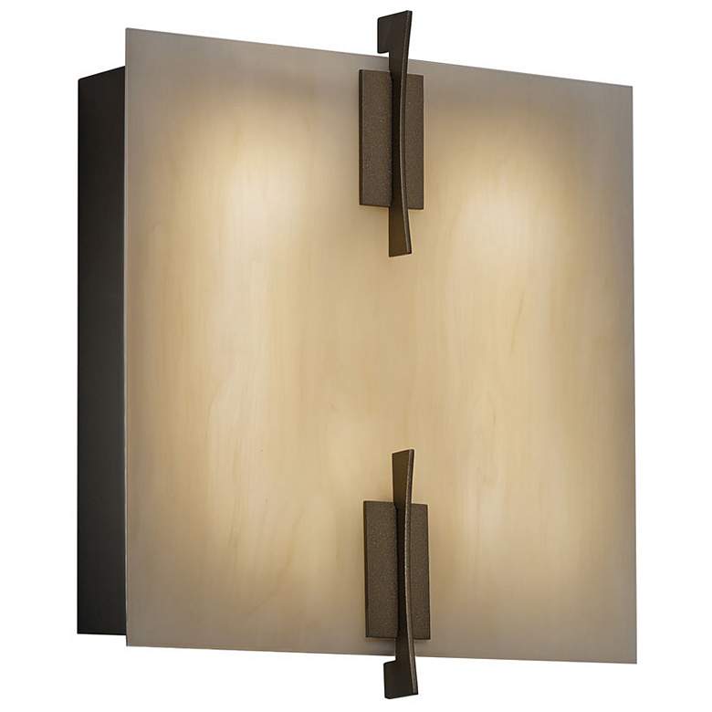 Image 1 UltraLights Genesis 14" High Cast Bronze ADA Triac LED Wall Sconce