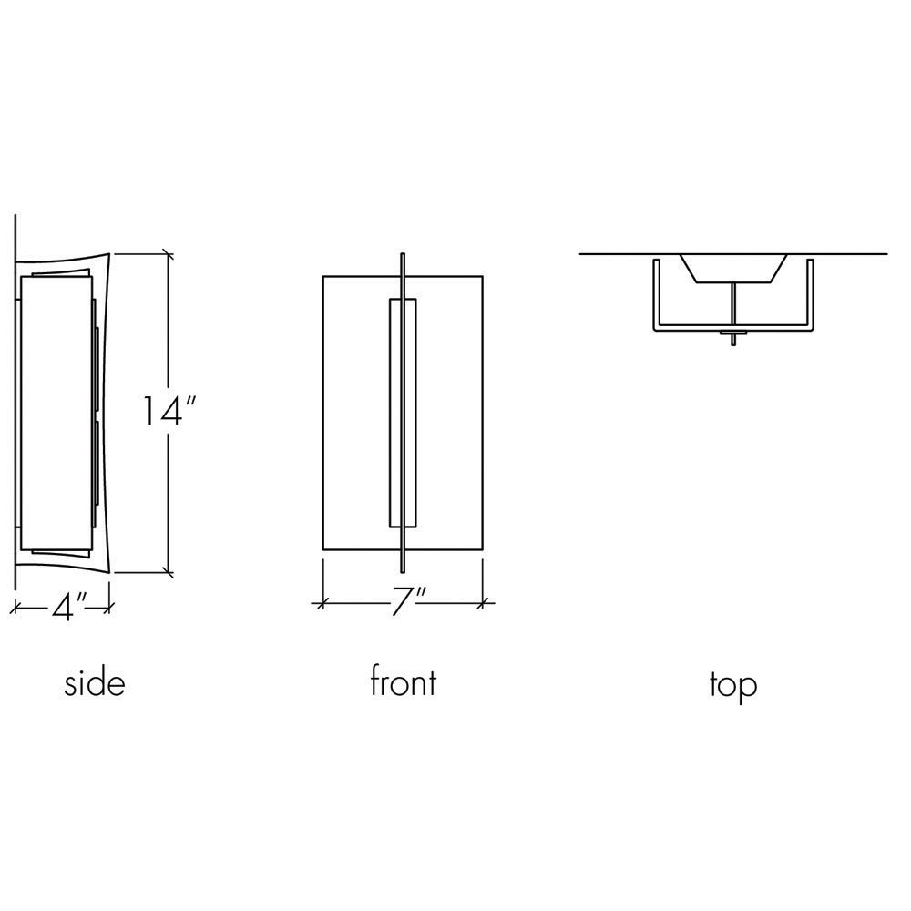 Image 3 UltraLights Genesis 14" High Chestnut and Opal Acrylic ADA Sconce more views