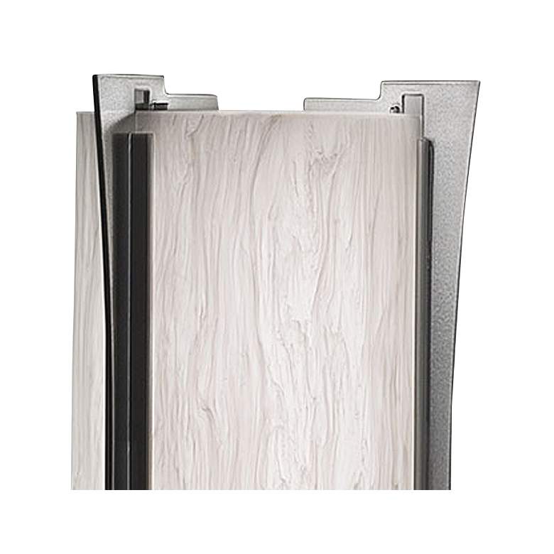 Image 2 UltraLights Genesis 14" High Satin Pewter LED Outdoor Wall Light more views