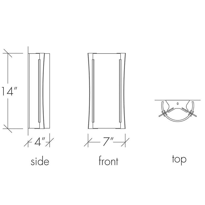 Image 3 UltraLights Genesis 14" High Satin Pewter LED Outdoor Wall Light more views