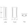 3_UltraLights Genesis 14" High Satin Pewter LED Outdoor Wall Light more views