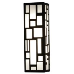 UltraLights Genesis 16" High Black and Opal Acrylic ADA Wall Sconce