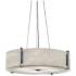 UltraLights Genesis 16" Wide Chrome and White Swirl Pendant