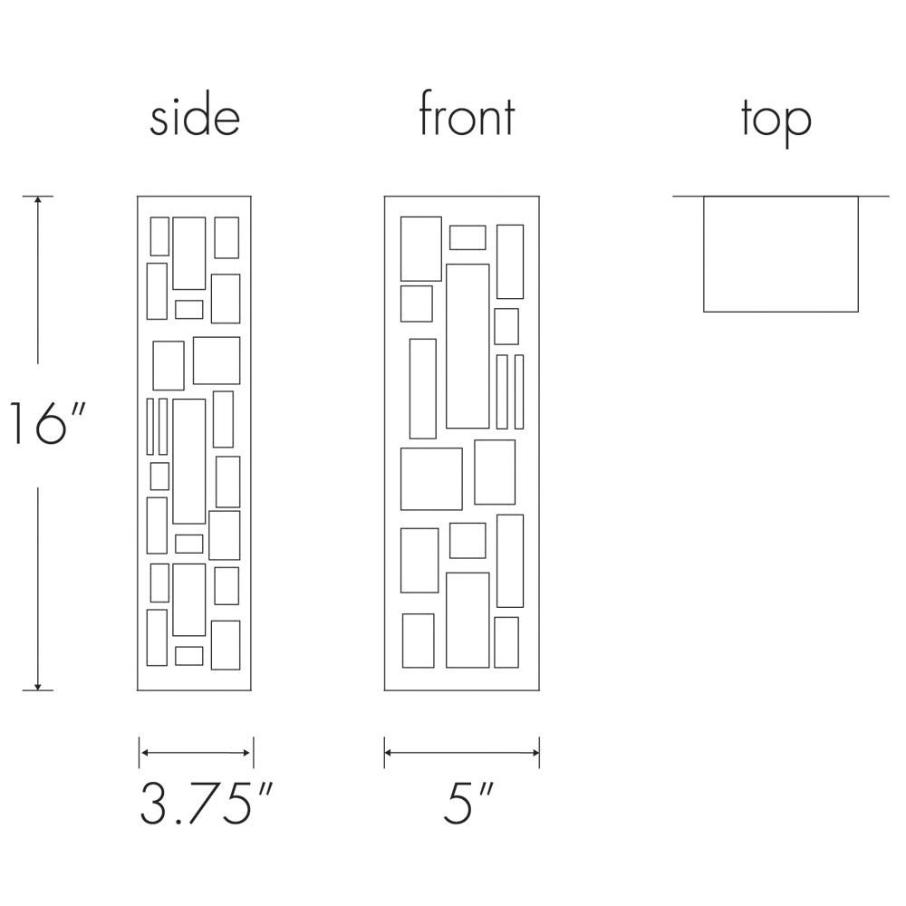 Image 2 UltraLights Genesis 16"H Black and Opal Acrylic ADA LED Wall Sconce more views