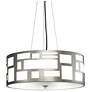 UltraLights Genesis 16"W Satin Pewter and Opal 0-10V LED Pendant Light