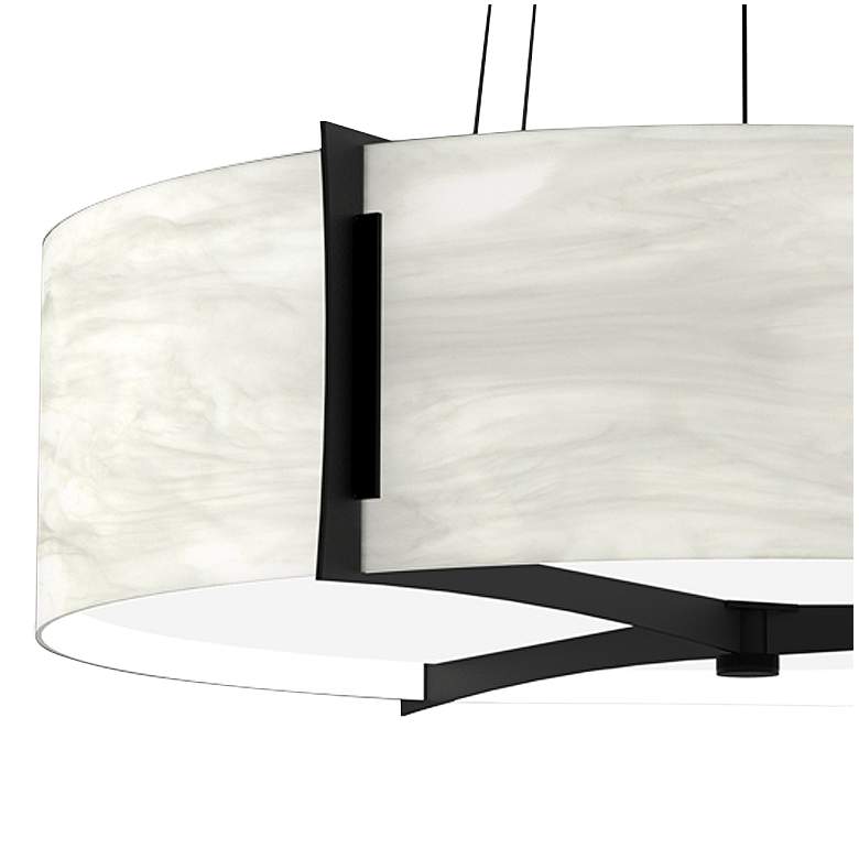 Image 2 UltraLights Genesis 24 inch Black Pearl and White Swirl Modern LED Pendant more views
