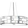 UltraLights Genesis 24" Wide Chrome and Opal Acrylic Pendant Light