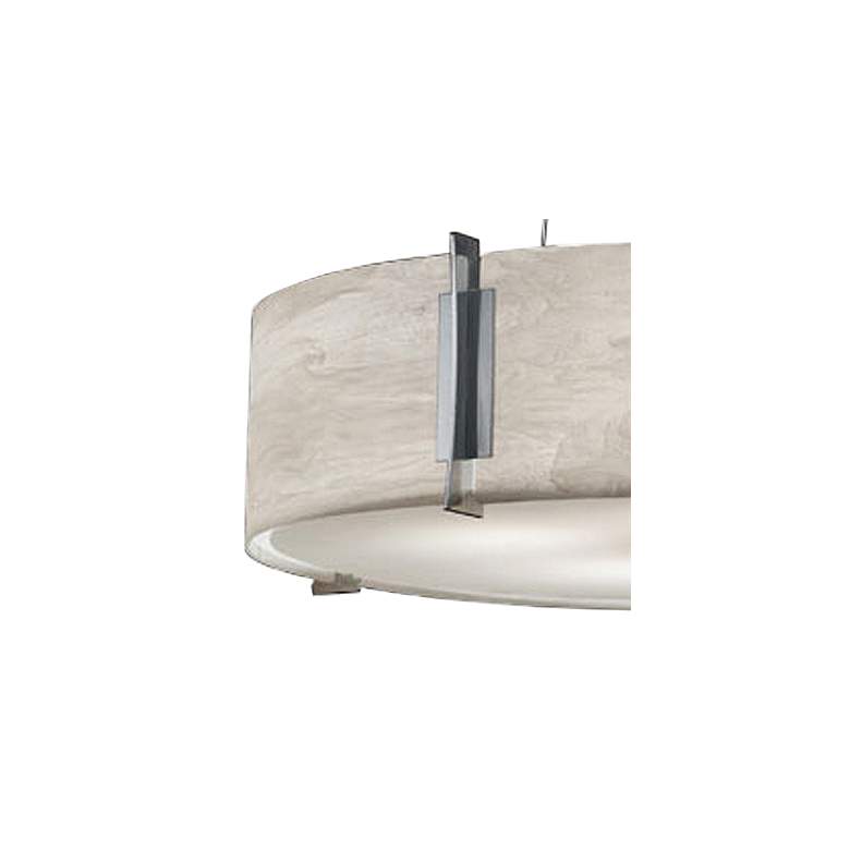 Image 3 UltraLights Genesis 24" Wide Chrome and White 0-10V LED Pendant Light more views