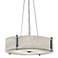 UltraLights Genesis 24" Wide Chrome and White Swirl Pendant Light