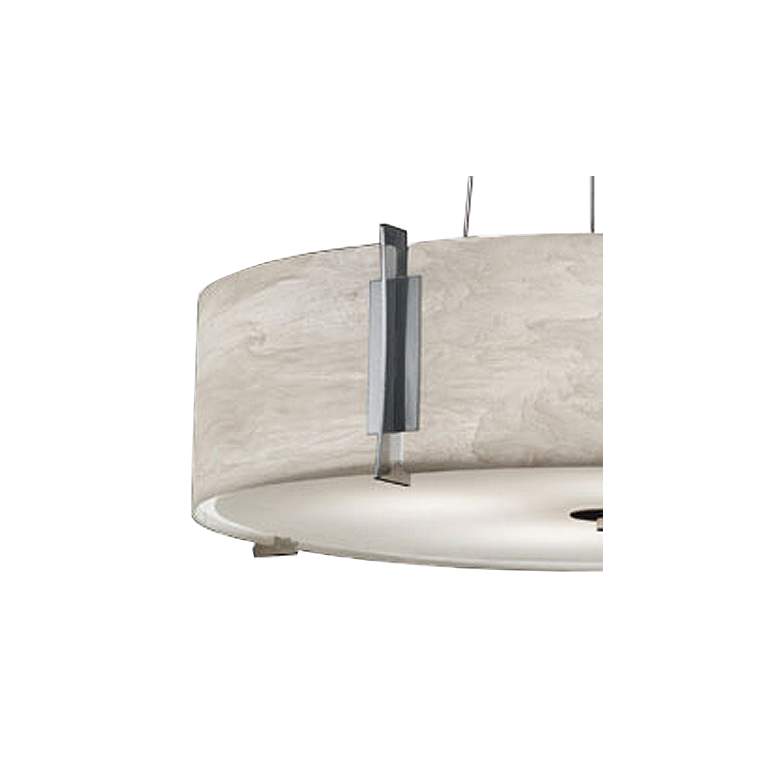 Image 3 UltraLights Genesis 24" Wide Chrome and White Swirl Pendant Light more views