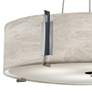 3_UltraLights Genesis 24" Wide Chrome and White Swirl Pendant Light more views