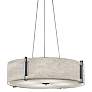 4_UltraLights Genesis 24" Wide Chrome and White Swirl Pendant Light more views