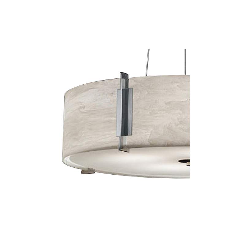 Image 3 UltraLights Genesis 24" Wide Chrome and White Triac LED Pendant Light more views