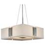 UltraLights Genesis 24" Wide Satin Pewter and Opal LED Pendant Light