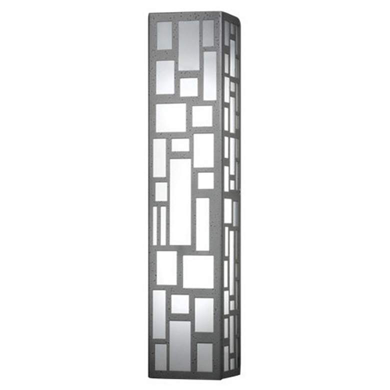 Image 1 UltraLights Genesis 24"H Smoked Silver and Opal LED Outdoor Wall Light