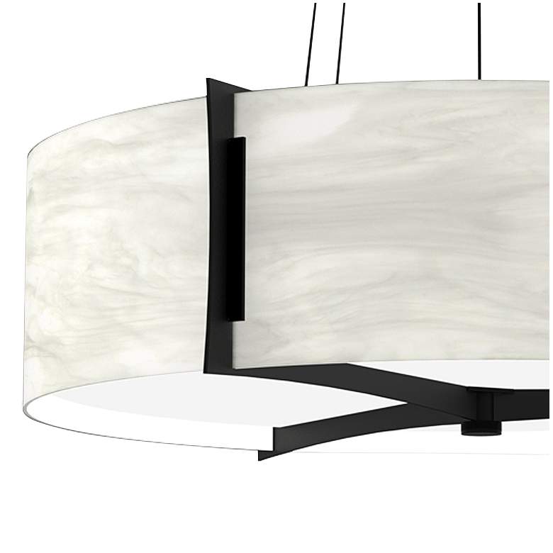 Image 2 UltraLights Genesis 24"W Black Pearl and White Swirl LED Pendant Light more views