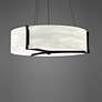 3_UltraLights Genesis 24"W Black Pearl and White Swirl LED Pendant Light more views