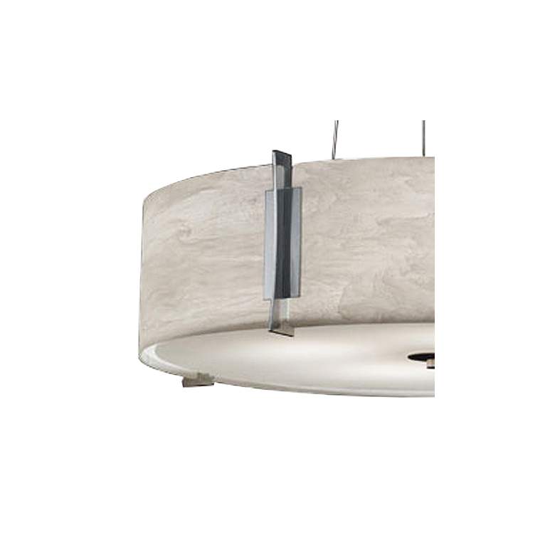 Image 3 UltraLights Genesis 24"W Chrome and White LED Retrofit Pendant Light more views