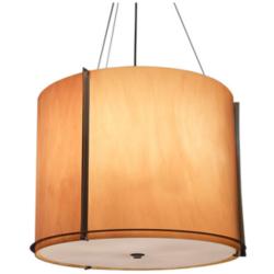 UltraLights Genesis 32" Wide Bronze and Tea Stained 0-10V LED Pendant