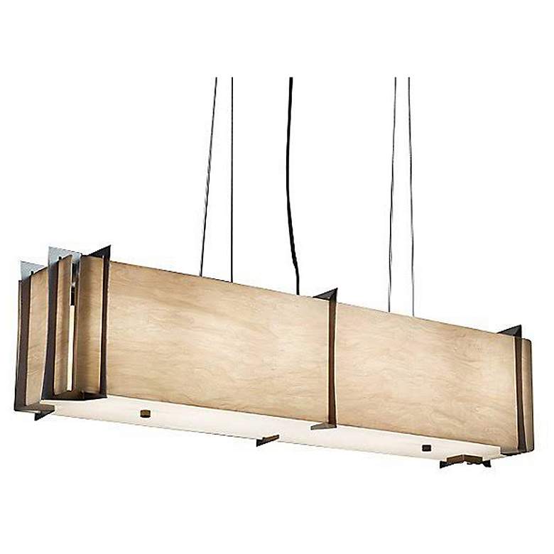 Image 1 UltraLights Genesis 37 1/4" Wide Dark Iron 0-10V LED Pendant Light