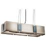 UltraLights Genesis 38" Wide Silver and Opal Triac LED Pendant Light
