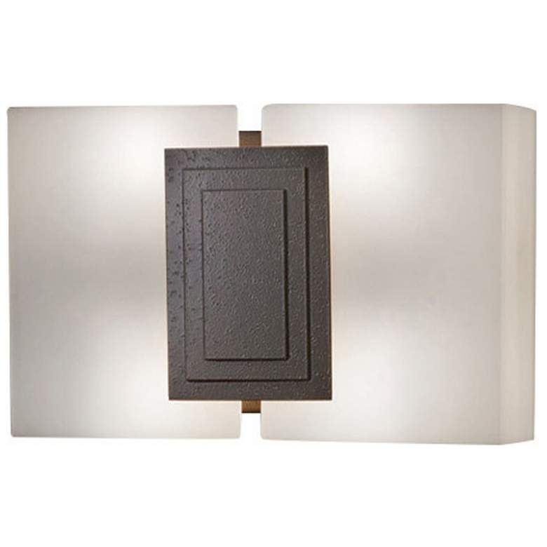 Image 1 UltraLights Genesis 8" High Smoked Silver and Opal Acrylic ADA Sconce